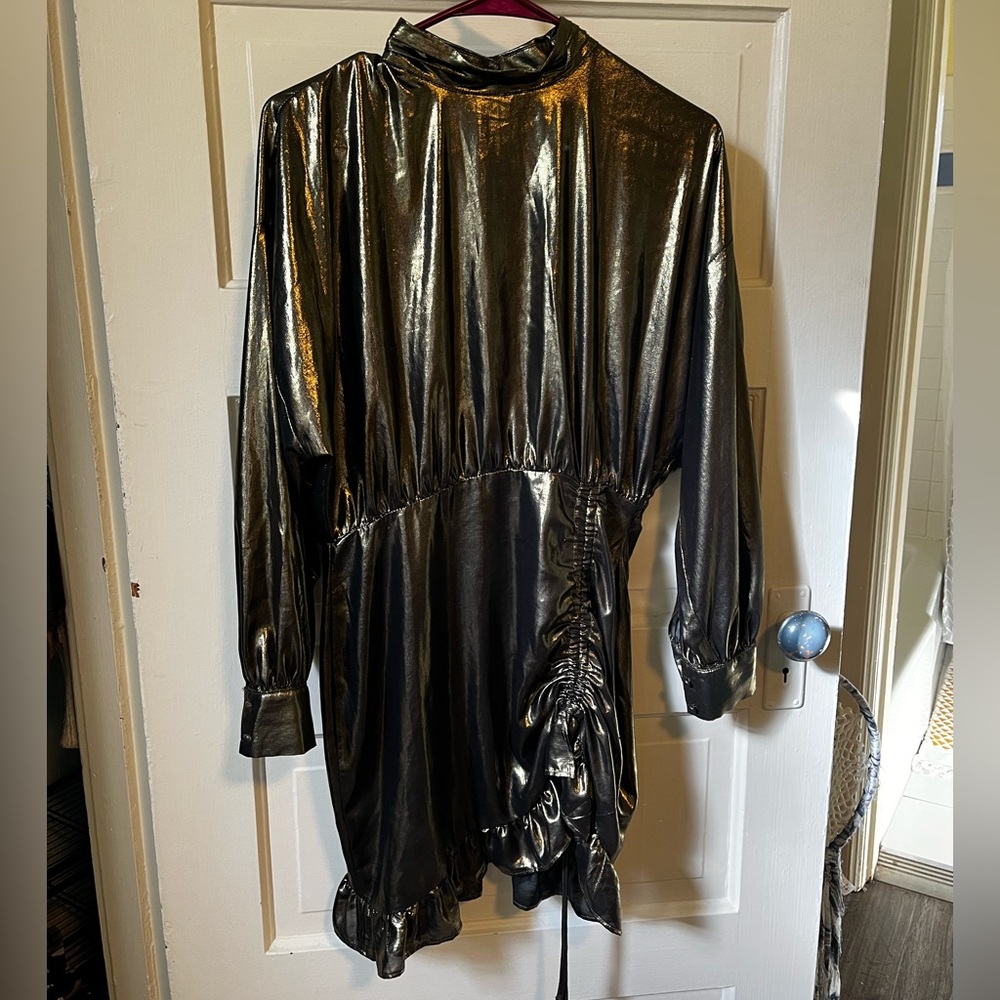 Urban outfitters gold mini dress